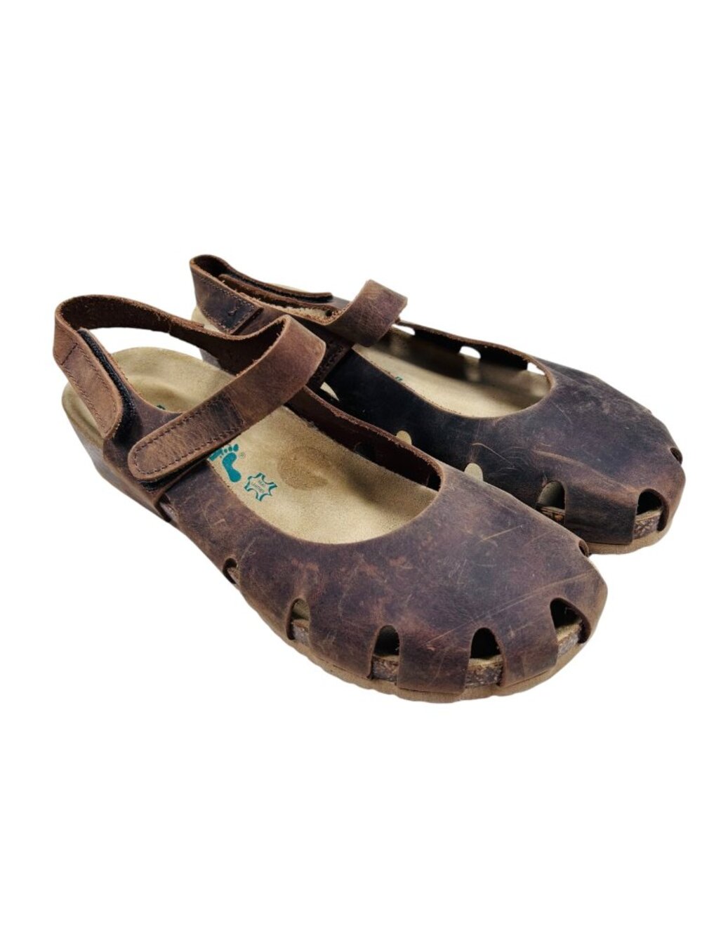 Bionatura 40 US 9 Women Mary Jane Shoe Distressed Brown Leather